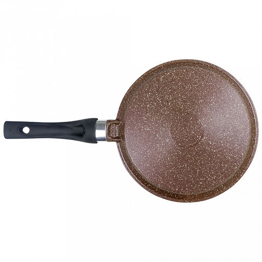Сковорода блинная с тефлоновым покрытием д26см "Шоколад", h2см, s0,3см, ручка из термостойкого пластика (Россия)