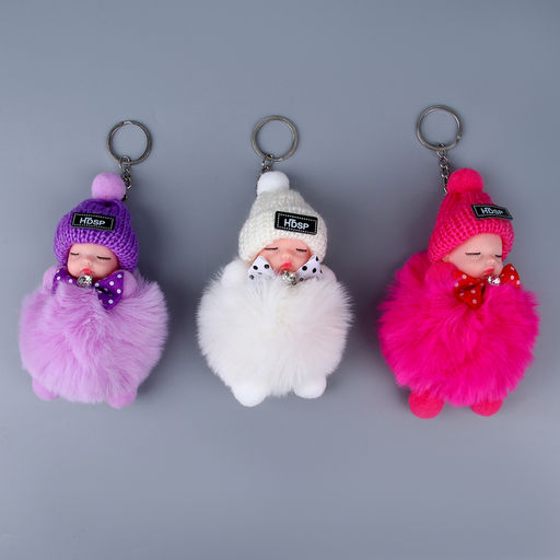 Мягкая игрушка Кукла в шапочке, на брелоке, 11 см, цвет МИКС - Simaland фото 5