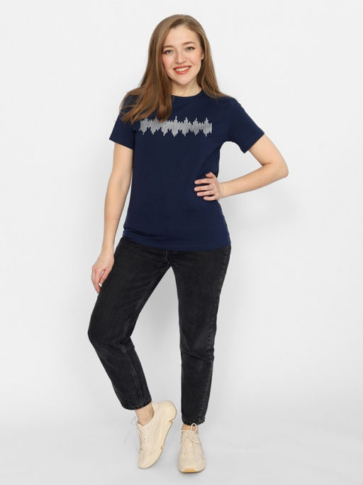 CRB wear/FSMW 60256-41 Футболка женская,темно-синий/Ex.Cherubino  фото 2