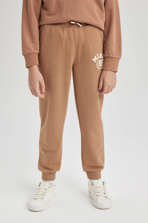 Спортивные брюки для мальчиков с принтом и эластичным карманом на шнуровке на талии - Defacto фото 4