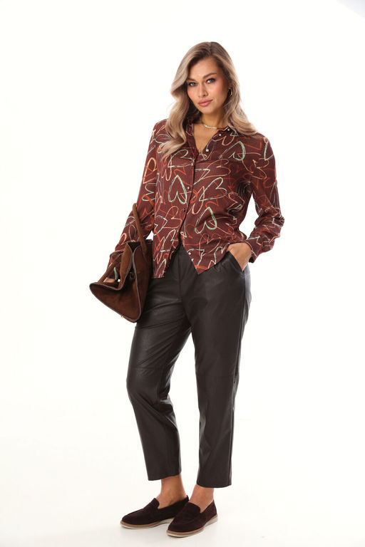 Блуза LM М 10 коричневая