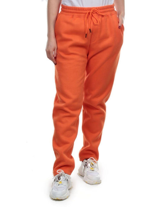 M045 ORANGE Брюки спортивные женские на флисе (100% хлопок) 7986 - Fashion фото 7