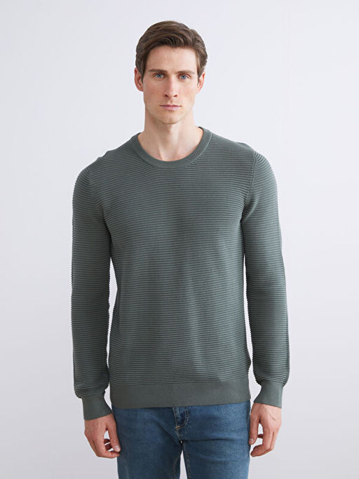 Bisiklet Yaka Erkek Triko Kazak