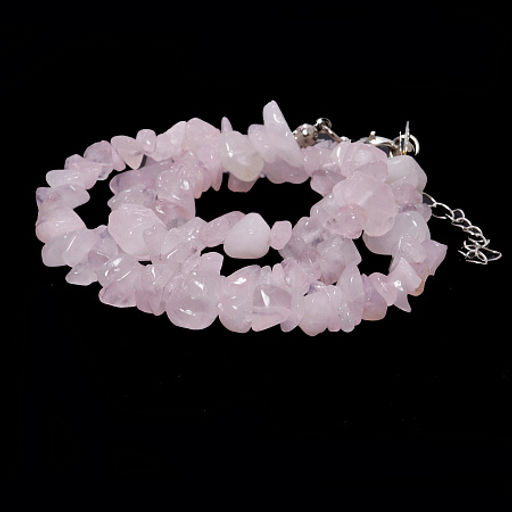 Бусы из камня Розовый кварц оберег на счастье в любви 45см