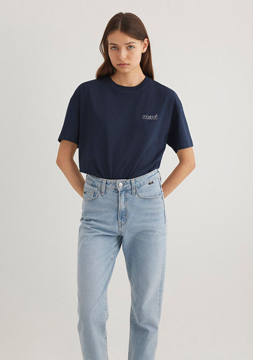 Mavi Logo Bask?l? Lacivert Tisort  фото 2