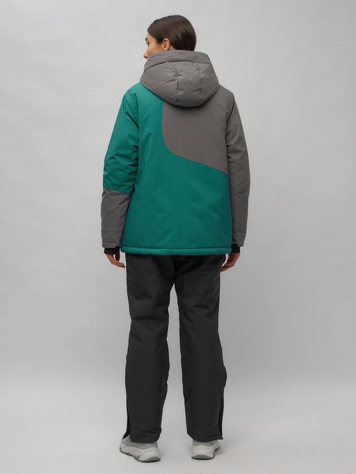 Горнолыжный костюм женский большого размера темно-зеленого цвета 02278TZ - Chunmai фото 4