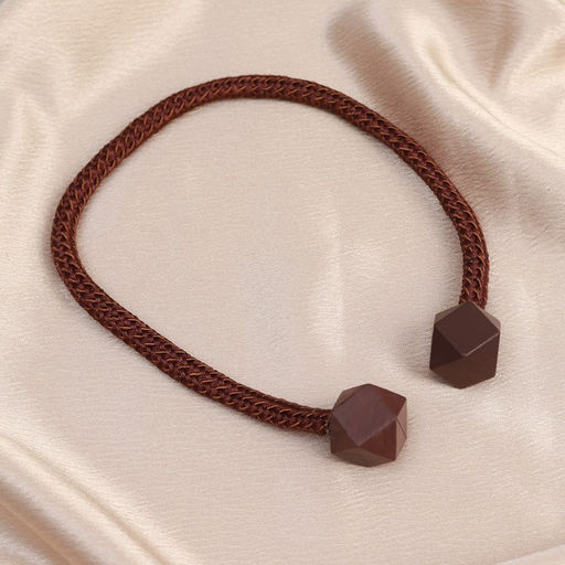 Цена за 3 шт. Подхват для штор Камушки, d = 3 51 см, цвет тёмно-коричневый - Арт узор фото 2