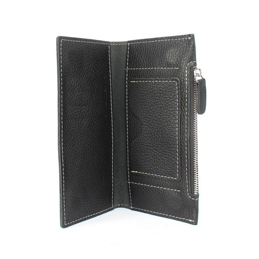 Портмоне мужское Croco-ПР-1052 натуральная кожа 3 отд, 5 карм, черный флотер (40) 258448  фото 3