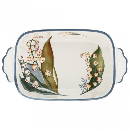 Ландыши Блюдо (шубница) фарфоровое 232х134х57мм, с ручками, с деколью, отводка, в индивидуальной коробке (Китай) - Домашняя Мода фото 11