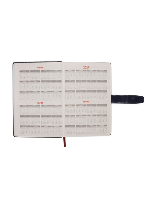 Ежедневник недатированный А5, с хлястиком, 128 листов, в линейку, пвх, синий - Simaland фото 4