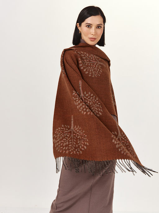 в составе ШЕРСТЬ  и КАШЕМИР Большой, мягкий, теплый  двусторонний палантин - Tantino фото 3