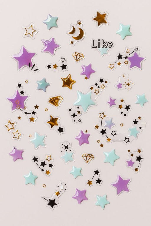 Наклейки объемные "Starry sky" (20,5*9 см)