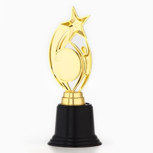 Кубок наградная фигура: звезда Ты лучший золото, пластик, 18.5 см