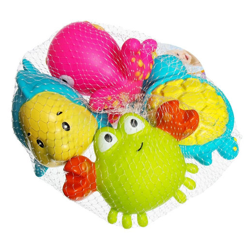 Резиновые игрушки для ванны Крошка Я «Морские друзья», в наборе 4 шт., виды МИКС