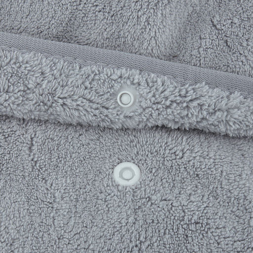 Полотенце (парео) махровое "Свежий букет" 70х175см, хлопок 100%, на резинке с липучкой, на кнопке, с вышивкой; с чалмой на пуговице 68х25см, серый (Китай)