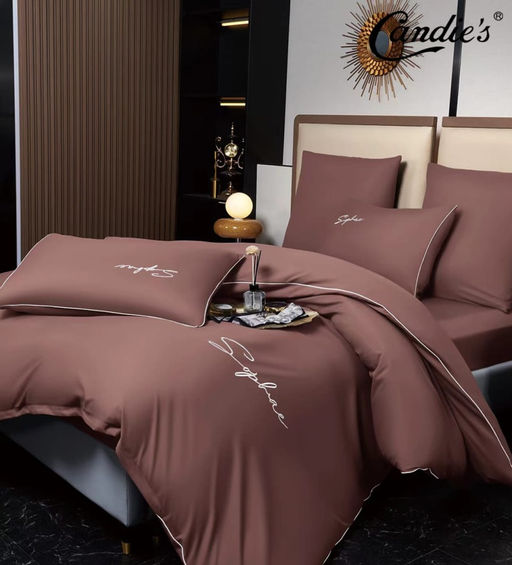 КПБ Candies однотонный с вышивкой CANOV042 Семейный