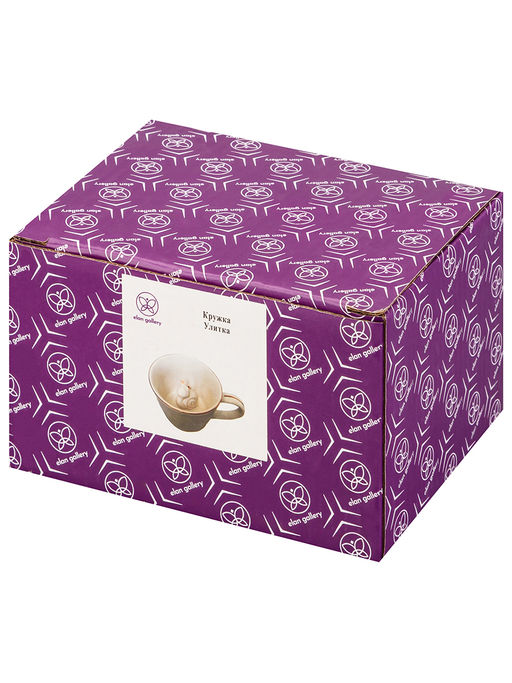 Кружка 300 мл 14*10*7,5 см Улитка с фигуркой внутри, белый с золотом, фарфор - Elan gallery фото 7