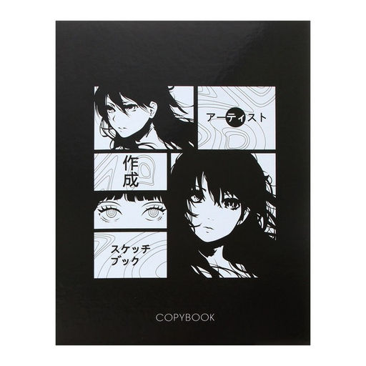 Тетрадь на кольцах, в клетку, 80 листов Аниме (ч/б), обложка 7БЦ, без вырубки под кольца, блок офсет - Calligrata фото 8