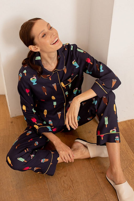 Рубашка 56419 Темно-синий мороженое