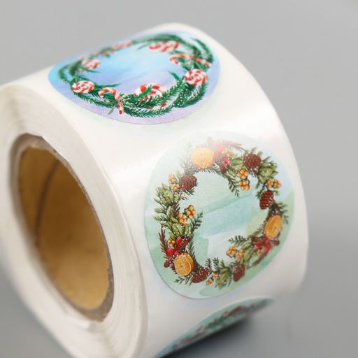 Цена за 2 шт. Наклейка бумага Время для сказки, d=2.5 см, 252 шт. в рулоне - Арт узор фото 4