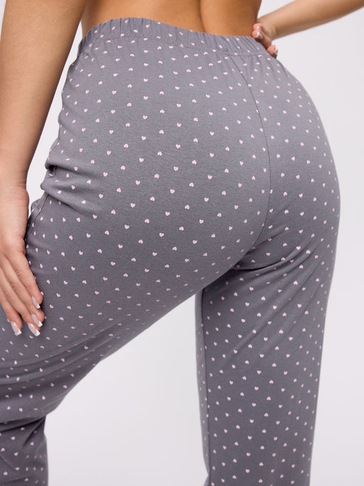 Пижама женская из кулирки Today серый - Амадэль фото 3