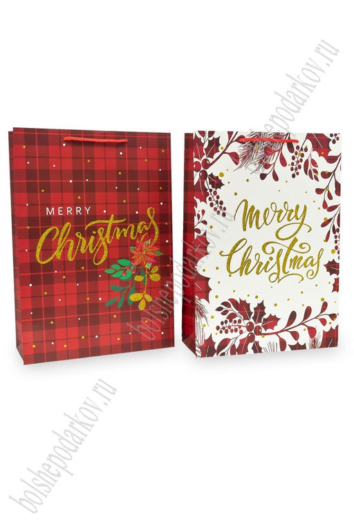Пакет Новогодний 31*44*12 см (12 шт) SF-7829, микс №40 - Больше подарков фото 3