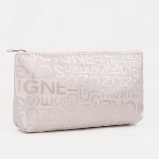 Цена за 2 шт. Косметичка-пенал на молнии, маленькая, с буквами, белая