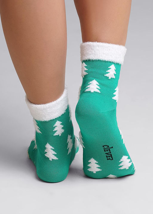CLE Носки жен.Д2363 НГ хл+эл зелёный - Clever wear фото 2