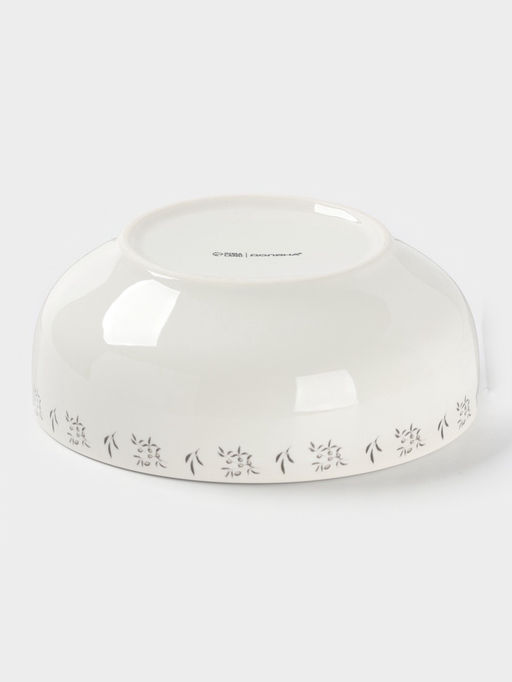 Салатник Доляна «Гуси», фарфор, 650 мл, 15.5×6 см, белый