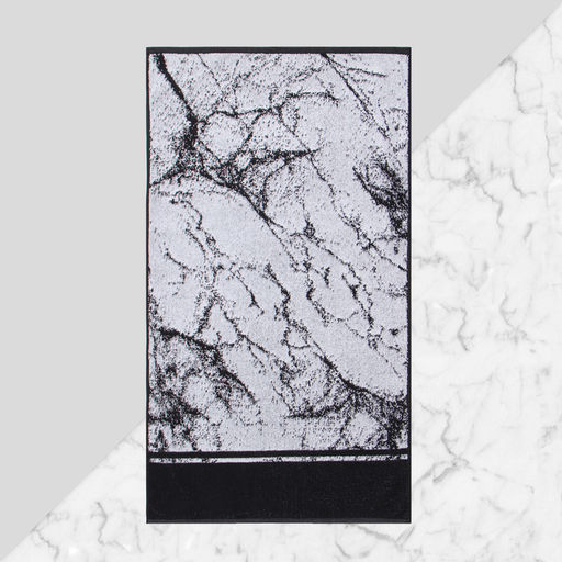 Полотенце махровое Этель Granite, 50×90 см, 100% хлопок, 420 г/м², чёрно-белое