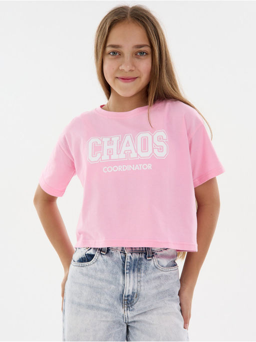 Футболка "Хаос" розовый детская