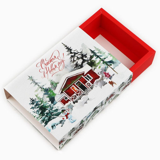 Цена за 5 шт. Коробка для сладостей «Уютный Новый год», 20×15×5 см