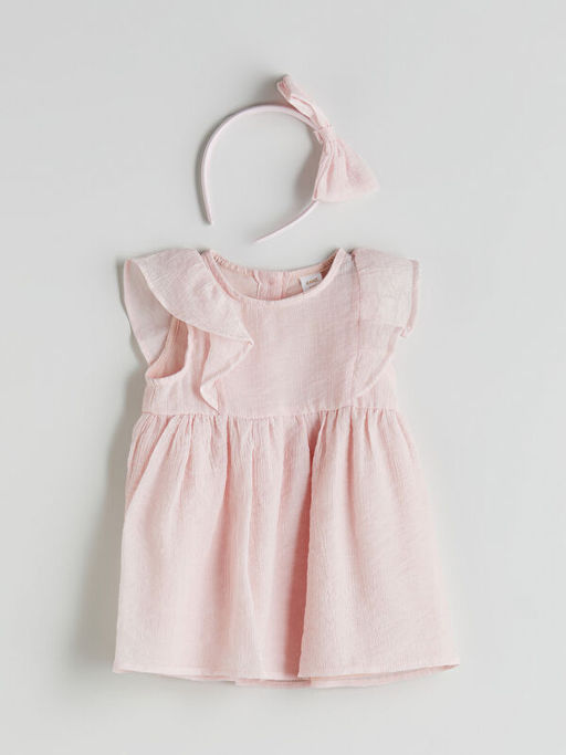 K?z Bebek M?slin Elbise ve Ta? 2li