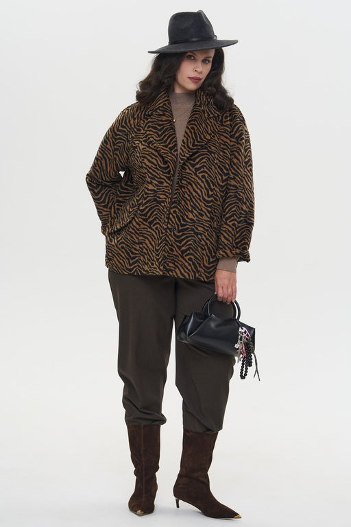 Пальто Флирт бежево-черный - Intikoma фото 14