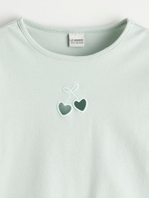 K?z ?ocuk Nak??l? Bisiklet Yaka Ti??rt