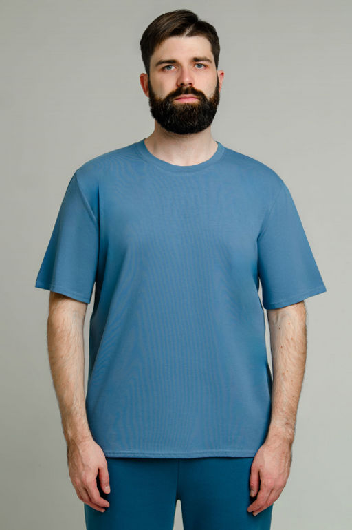 Арт. 67114/9 Футболка мужская 48-58 (6 шт) Цвет:джинс - Идеал фото 7