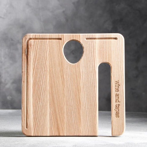 Доска для подачи сыра и вина, 28×28×2 см, массив ясеня