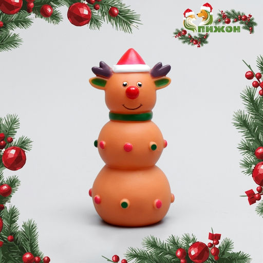 Игрушка для собак пищащая Оленёнок 3Х,12?6 см