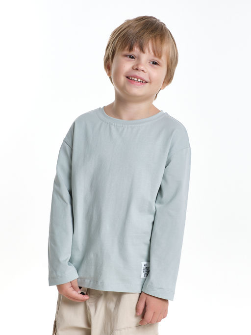 Базовый лонгслив для мальчика 22-6007 белый - Mini maxi фото 15