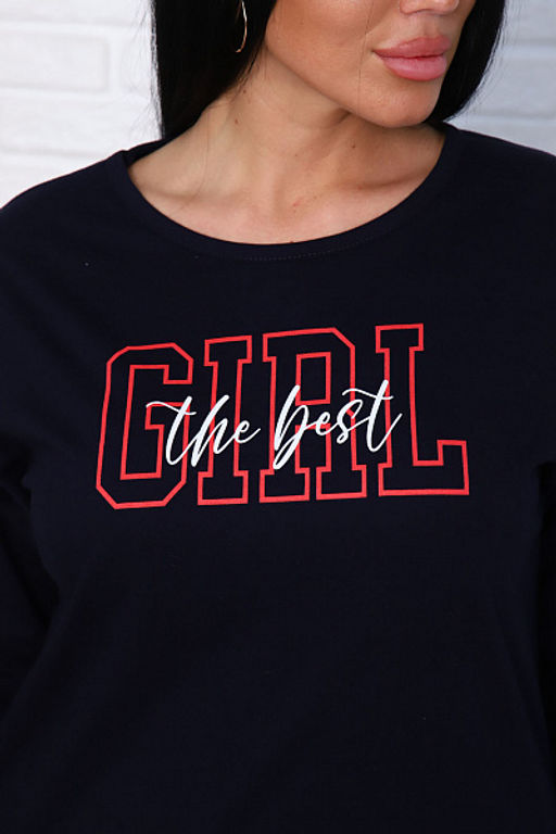 Костюм с брюками, принт, темно-синий (957-1) - Плиона фото 14