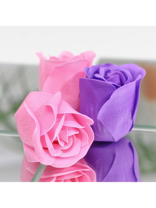 Мыльные розочки, фиолетовые и розовые, набор 11 шт. - SB BEAUTY фото 9