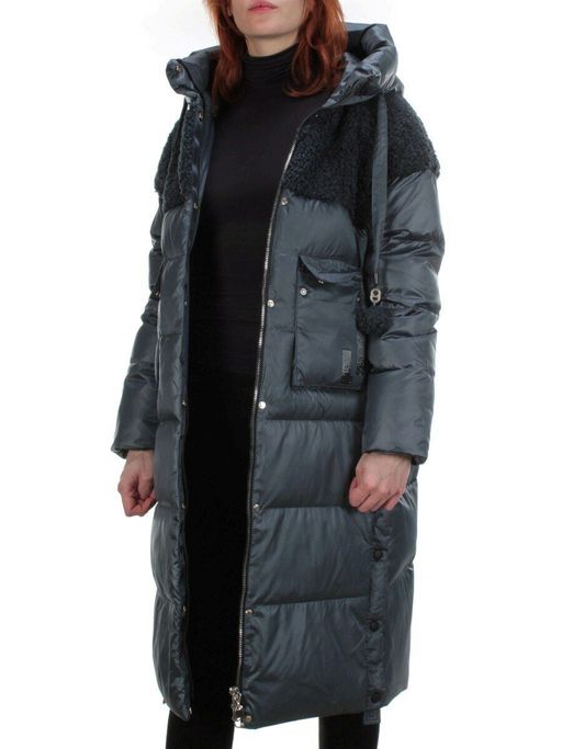 Y21636 DK. GRAY Пальто женское зимнее MEIYEE (200 гр. холлофайбера) - Fashion фото 10