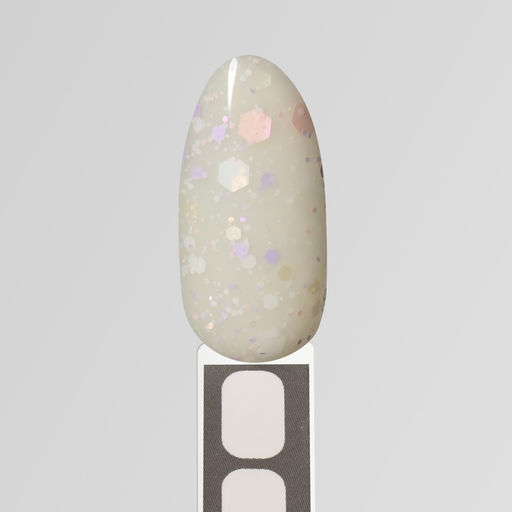 Гель лак для ногтей, MILK GLITTER, 3-х фазный, 8мл, LED/UV, цвет прозрачный (11) - Queen fair фото 11