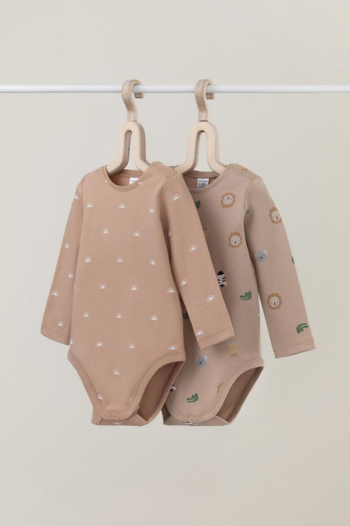 Crockid _ К 6342-2уп/зоопарк,маленькие солнышки набор полукомбинезон (боди) яс