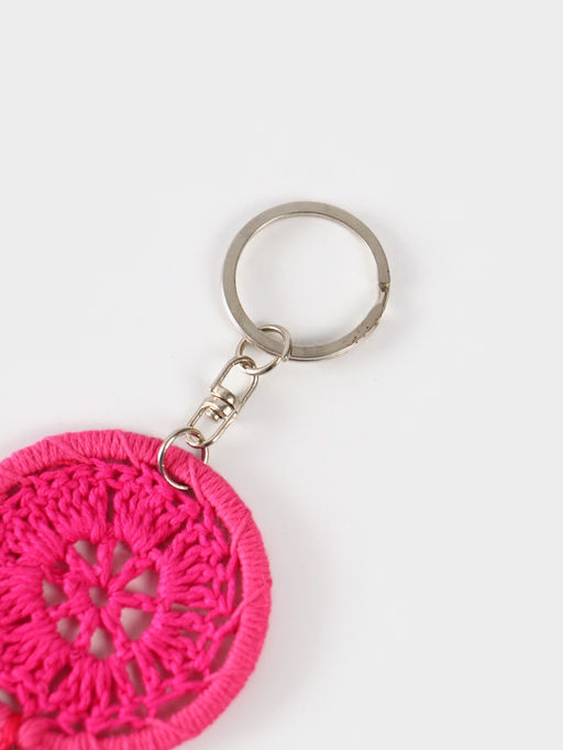 Брелок «Ловец снов», 19 см, ярко-розовый