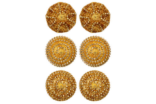 Набор 6 новогодних шаров 9,5*9,5 см Золотой узор - Elan gallery фото 11