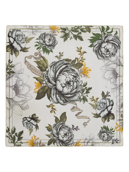 Платок жен. шелк 90х90 E04-8452-02 - Eleganzza фото 2