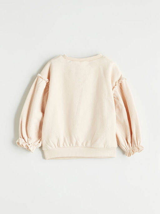 Minnie Mouse Bask?l? K?z ?ocuk Kal?n Sweatshirt