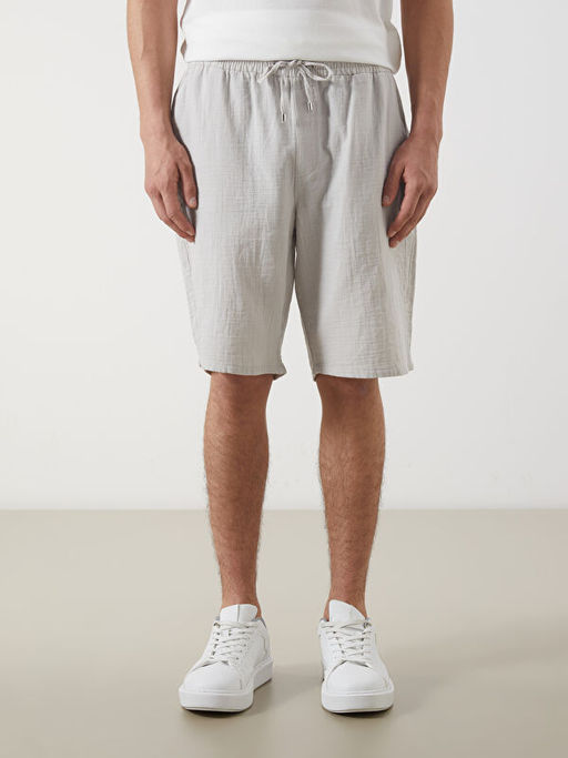 Slim Fit Beli Ba?lama Detayl? Erkek ?ort