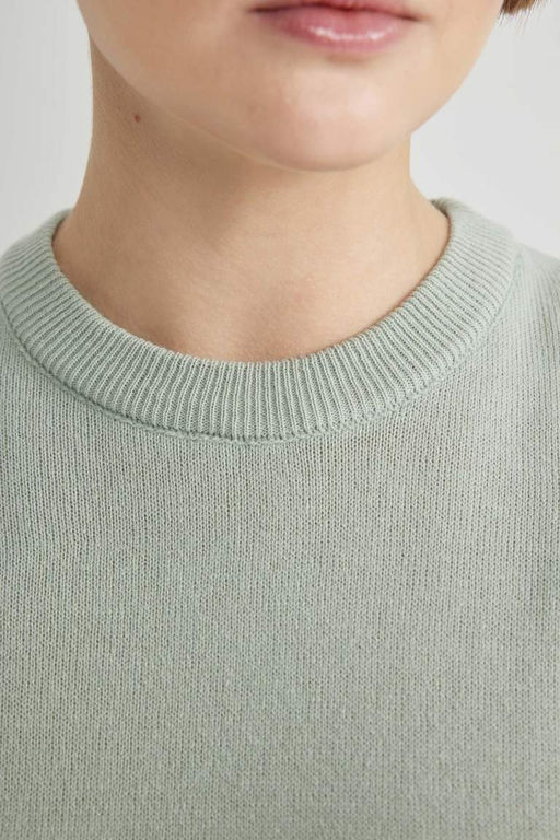 Свитер обычного кроя с круглым вырезом - Defacto фото 5